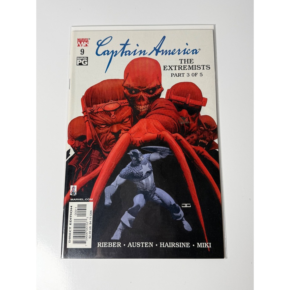 Captain America 9 Marvel Knights 2003 The Extremists Red Skull Cassaday Cover